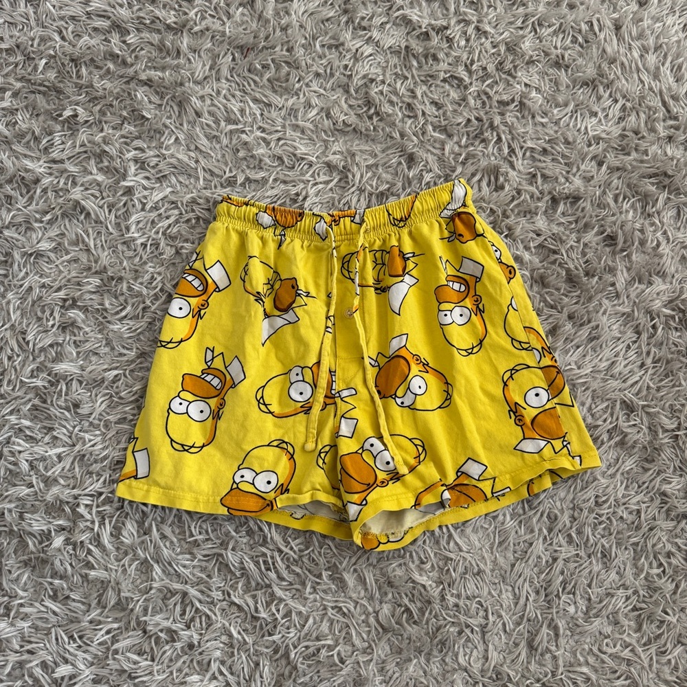 Universal Studios Yellow The Simpsons Homer Lounge Shorts
